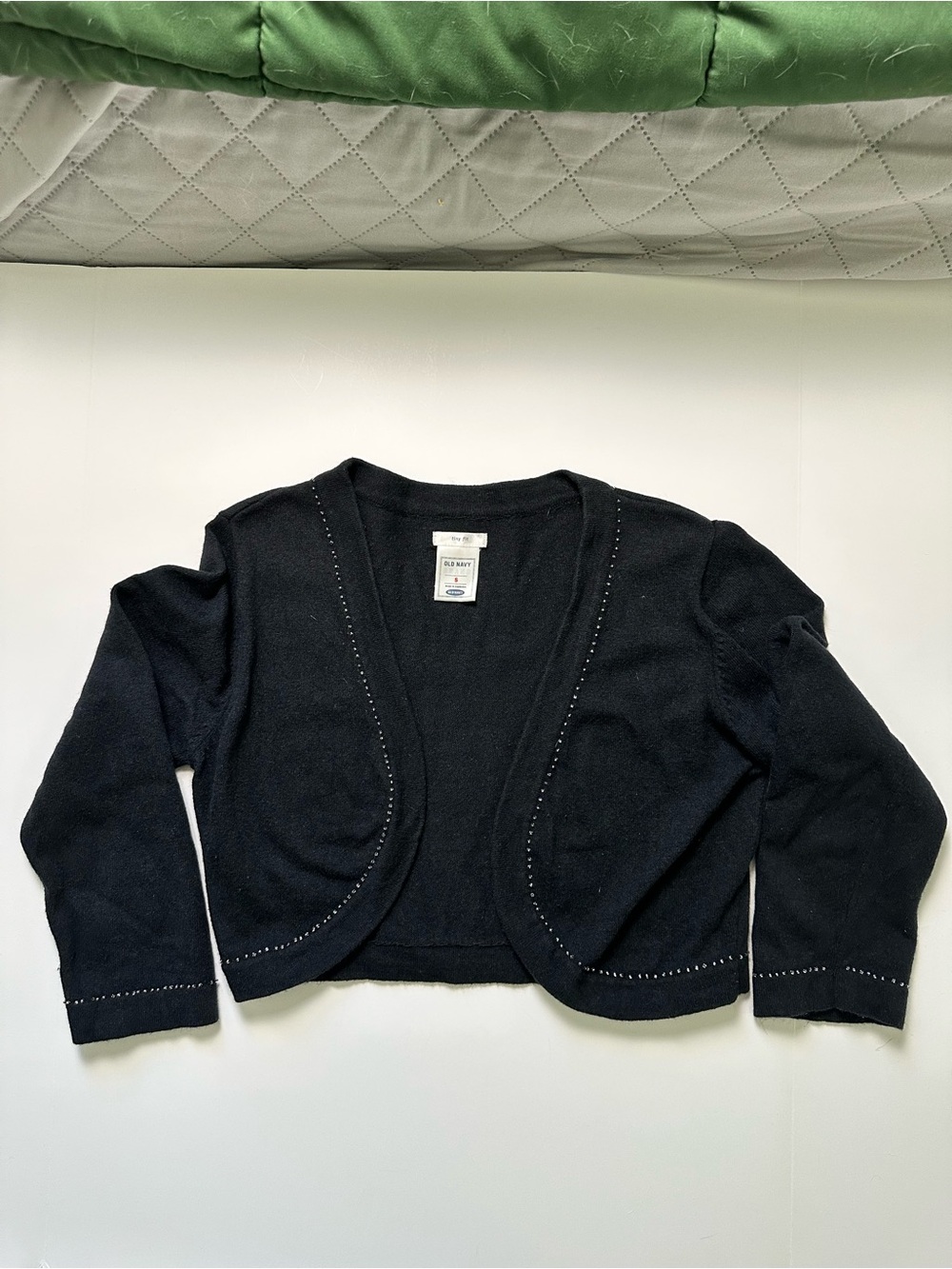 Vintage Old Navy Bolero Sweater with bead trim Tiny Fit Sweater-Small